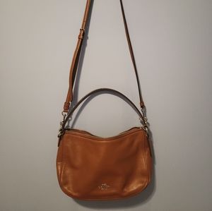 Authentic Coach Chelsea leather crossbody bag in brown